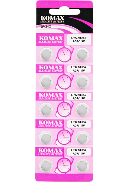 Pil Düğme Ag7 LR927 1.5V 10LU Paket