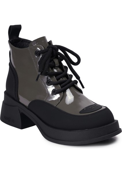 Haki Casual Rugan Deri Kadın Bot fiyatları
