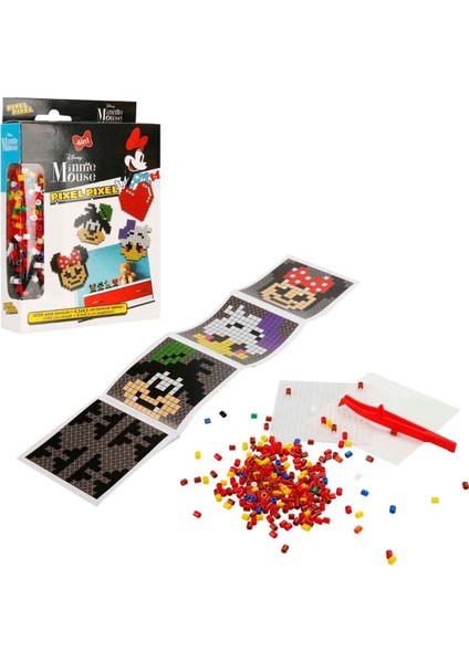 4in1 Disney Minnie Mouse Pixel Pixel Boncuk Aktivite ve Oyuncak Seti Kız Erkek Çocuk Oyuncak Eğitici