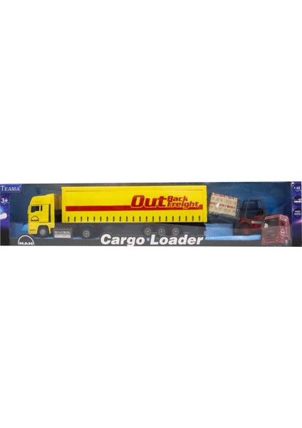 Kutulu Sürtmeli Forklift ve Sarı Konteynır Tır Kız Erkek Çocuk Oyuncak Eğitici Oyuncaklar