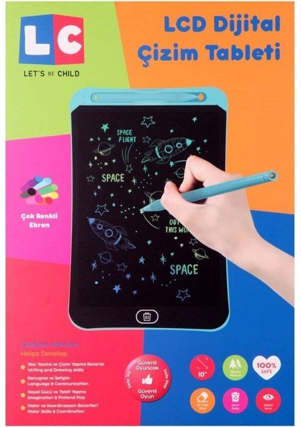 30910 Let's Be Child - 10'' LCD Dijital Çizim Tableti Kız Erkek Çocuk Oyuncak Eğitici Oyuncaklar