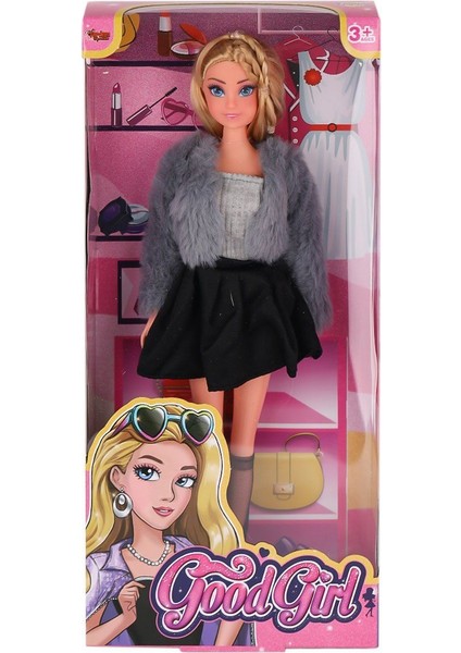 WG-115519-20 Kürk Ceketli Elbiseli Bebek 29CM - 1ADET Stokta Olan Gönderilir Kız Erkek Çocuk Oyuncak fırsatları