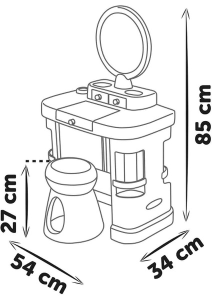 Smoby My Beauty Makyaj Masası 7600320249 Kız Erkek Çocuk Oyuncak Eğitici Oyuncaklar