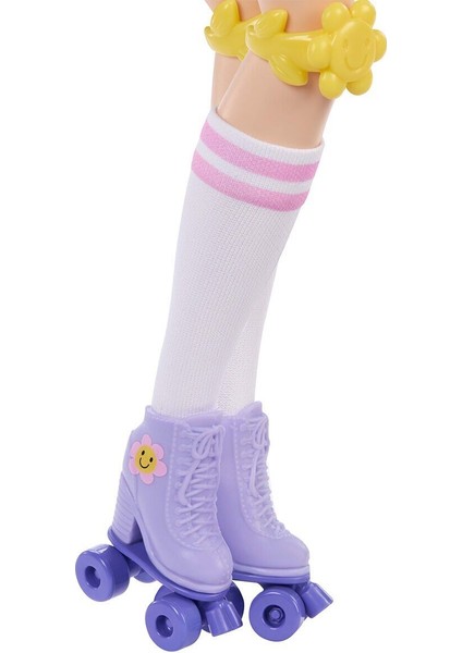 JFX99 Rene - Barbie Dream Besties Paten Partisi Rene Bebek ve Aksesuarları Kız Erkek Çocuk Oyuncak E