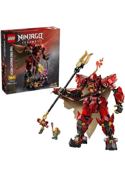 71846 LEGO Ninjago Ateş Şövalyesi Robotu 996 Parça +14 Yaş Kız Erkek Çocuk Oyuncak Eğitici Oyuncakla