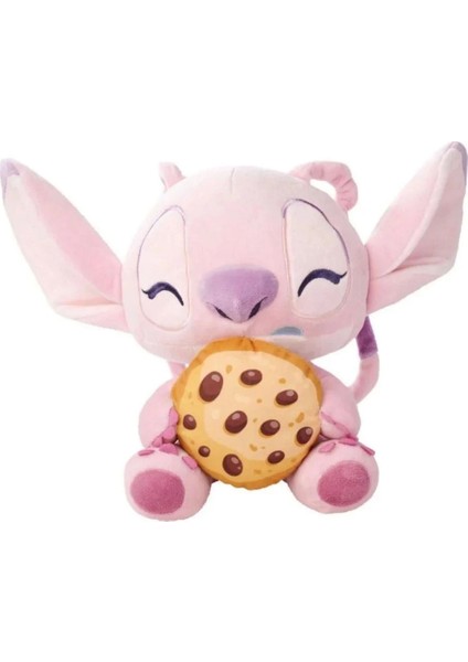 Stitch Kurabiye Yiyen Angel Peluş 25CM Kız Erkek Çocuk Oyuncak Eğitici Oyuncaklar