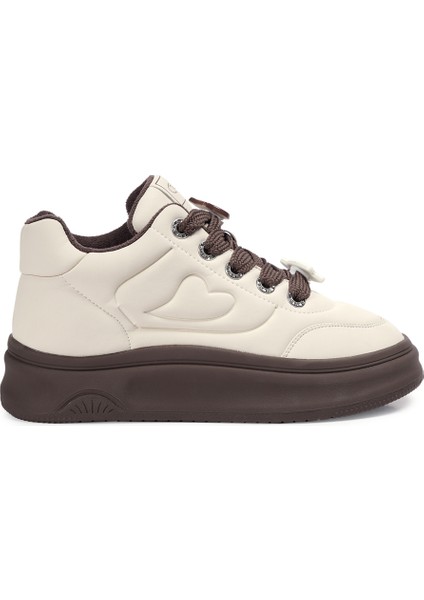 Krem Casual Vegan Kadın Ayakkabı