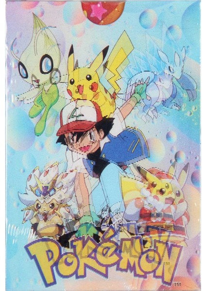 Pokemon Starter 3D Oyun Kartları Paketi Kız Erkek Çocuk Oyuncak Eğitici Oyuncaklar