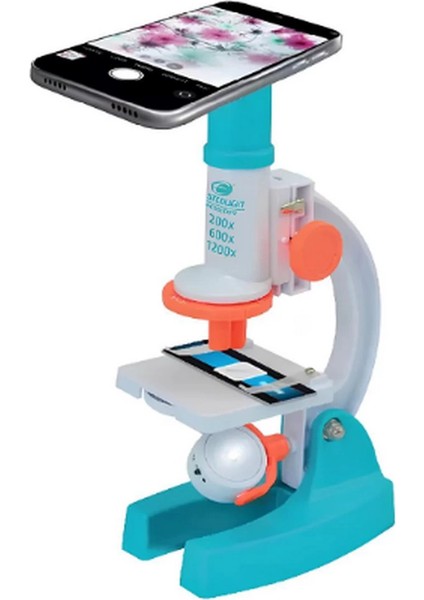 Mikroskop Set 200/600/1200X 48 Parça Kız Erkek Çocuk Oyuncak Eğitici Oyuncaklar