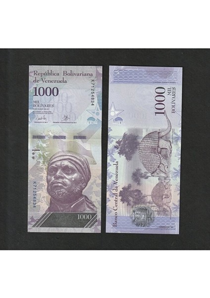3996368F812F26B728 2017 Venezuela 1000BOLIVAR Çil Eski Yabancı Kağıt Para