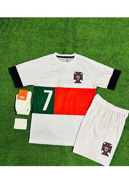 Portekiz 2022-23 Sezon Cristiano Ronaldo Deplasman Çocuk Forması 4'lü Set fiyatları