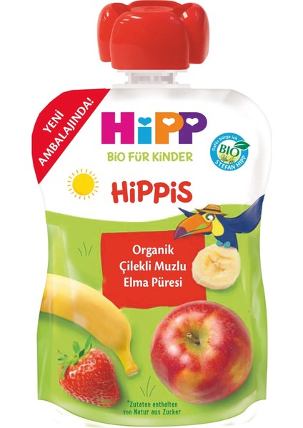 Bfs p Organik Çilekli Muzlu Elmalı Meyve Püresi 100 gr fiyatları