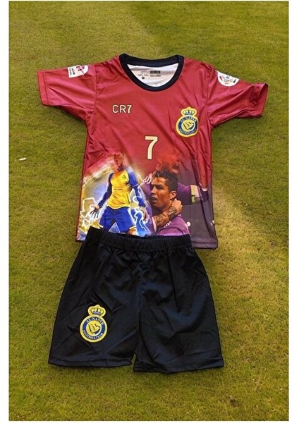 Cristiano Ronaldo Cr7 Özel Tasarım Cr7 Resimli Çocuk Forması (Forma Şort Çorap)