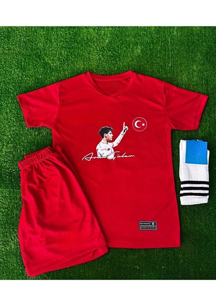 Türkiye Euro 2024 Arda Güler Resimli Avrupa Şampiyonası Kırmızı Çocuk Forması
