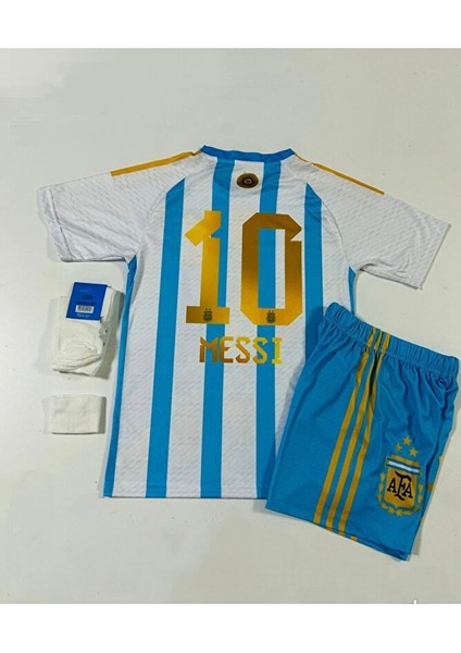 Arjantin 2024-25 Sezon Lionel Messi Özel Konsept Çocuk Forması 4'lü Set