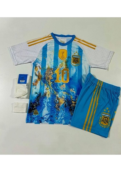Arjantin 2024-25 Sezon Lionel Messi Özel Konsept Çocuk Forması 4'lü Set fırsatları