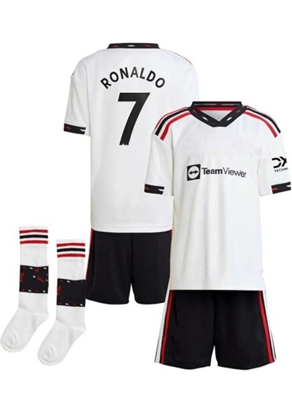 M.united Cristiano Ronaldo 2022/23 Sezonu Çocuk Forması 3'lü Set (White) fiyatları