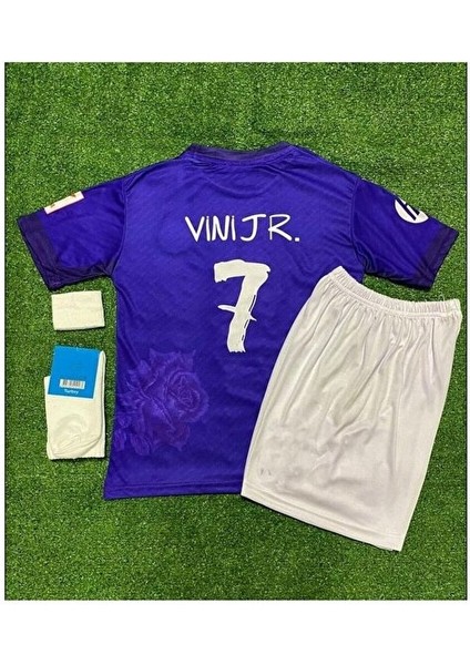 R.madrid 2023/24 Yeni Sezon Y-3 Vini Jr. Özel Konsept Çocuk Forması 4'lü