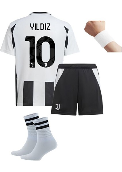 Juventus Kenan Yıldız 2024/2025 Yeni Sezon Futbol Çocuk Forması 4’lü Set