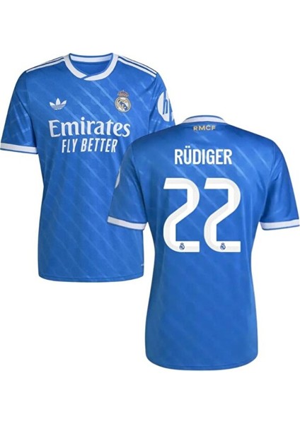 Real/madrid 2025/26 Antonio Rüdiger /22/ Alternatif 3. Mavi Yetişkin Forması fiyatları