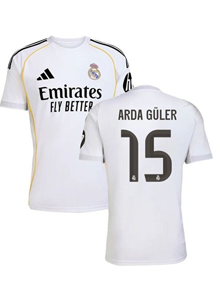 Real/madrid 2025/26 Arda Güler /15/ Iç Saha Beyaz Yetişkin Forması