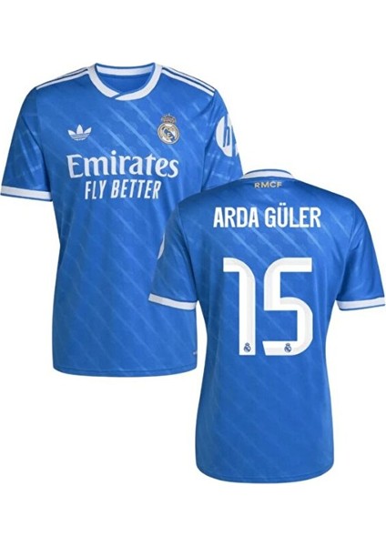 Real/madrid 2025/26 Arda Güler /15/ Alternatif 3. Mavi Yetişkin Forması