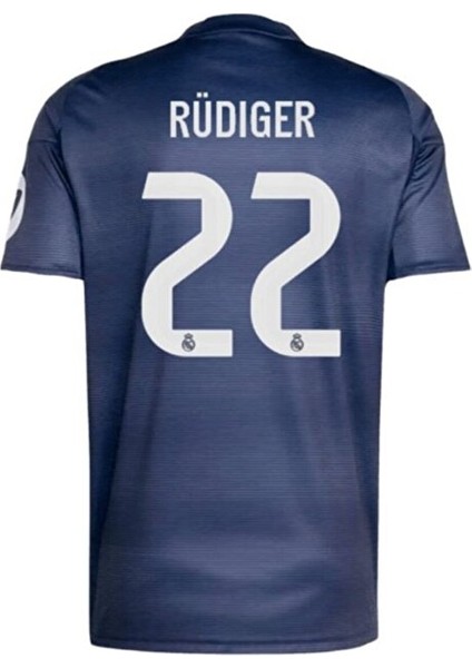Real/madrid 2025/26 Antonio Rüdiger /22/ Deplasman Lacivert Yetişkin Forması