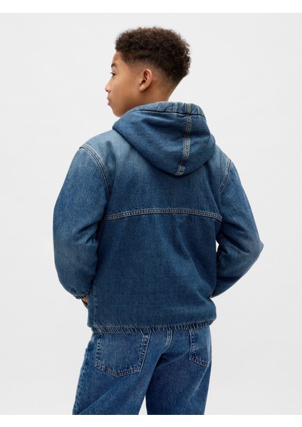 Erkek Çocuk Mavi Sherpa Astarlı Fermuarlı Ceket indirimleri