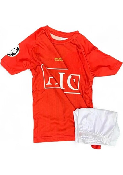 Ronaldo M.united Retro Çocuk Futbol Forması Kırmızı Hava Alabilen Polyester Kumaş Halısaha Forması fırsatları