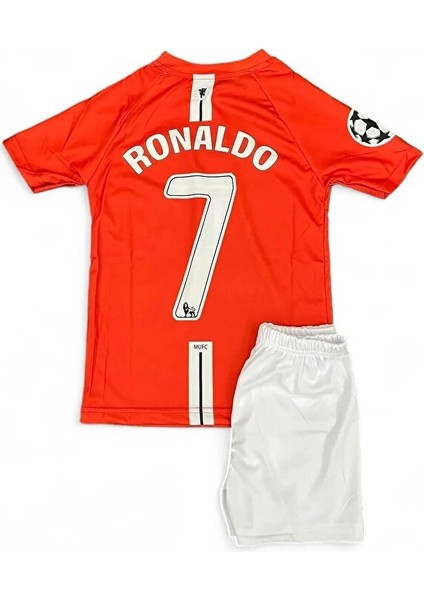 Ronaldo M.united Retro Çocuk Futbol Forması Kırmızı Hava Alabilen Polyester Kumaş Halısaha Forması indirimleri