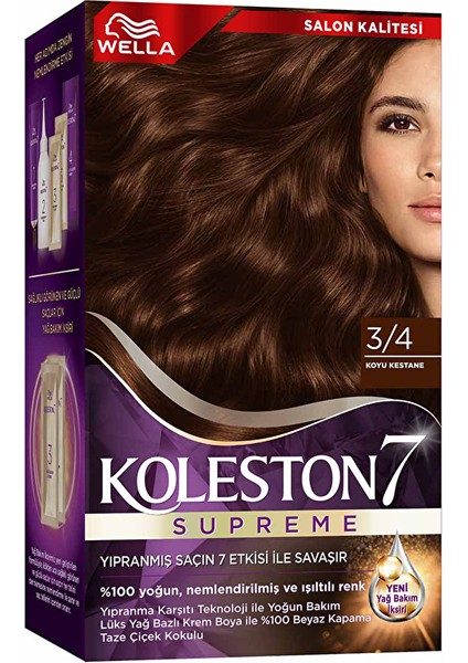 Koleston Saç Boyası 3/4 Koyu Kestane
