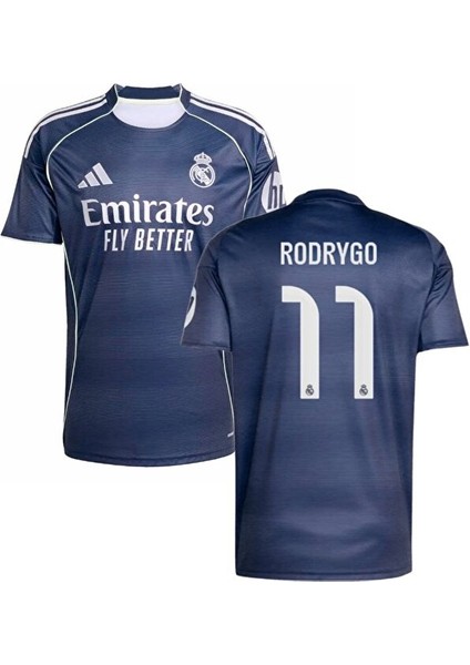 Real/madrid 2025/26 Rodrygo /11/ Deplasman Lacivert Yetişkin Forması