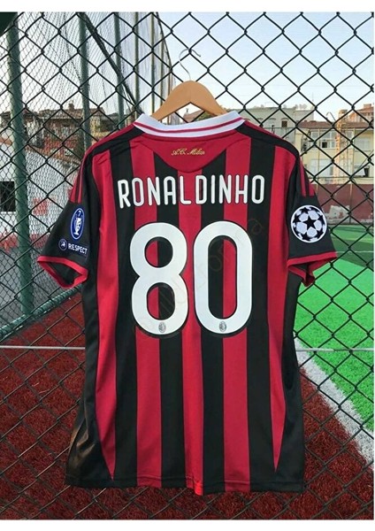 Çok Renkli A.c. Milan 2009/2010 Sezonu Ronaldinho Nostalji Forması