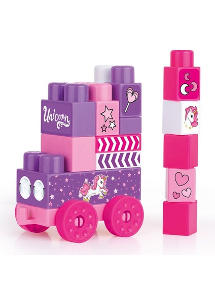 2550 Unıcorn Çantalı Mega Blok 20 Lı Kız Erkek Çocuk Oyuncak Eğitici Oyuncaklar fiyatları