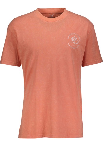 Erkek Baskılı Bisiklet Yaka T-Shirt 24YCEEO04084