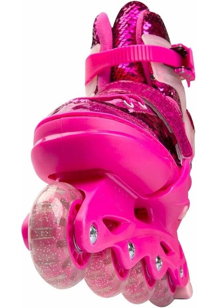 Rising Sports Inline 4 Teker Paten Pembe Payetli Kız Erkek Çocuk Oyuncak Eğitici Oyuncaklar fırsatları