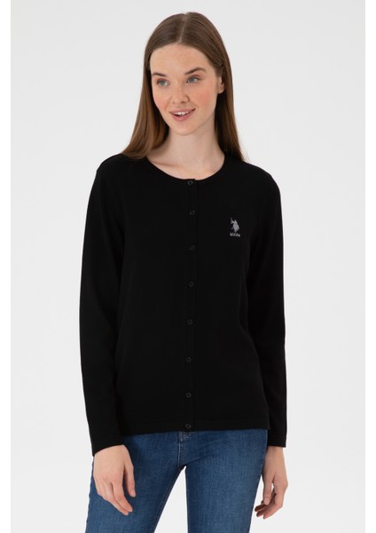 Kadın Siyah Hırka (Triko) 50313624-VR046