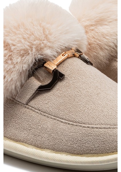 Ania Kadın Tokalı Ev Terliği Bej 37/41 modelleri