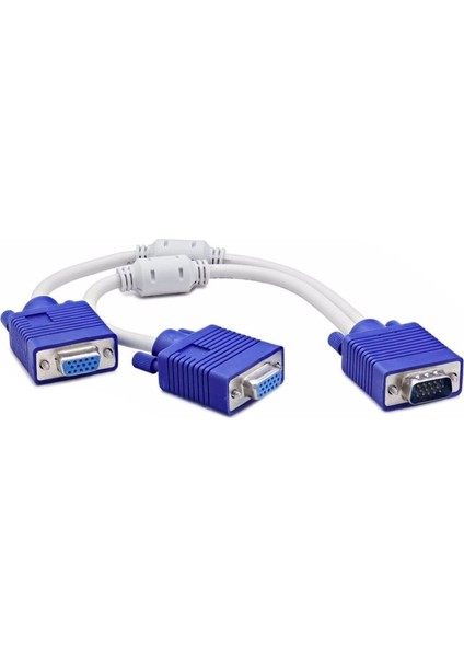 VGA Kablo Çoklayıcı 1 Erkek 2 Dişi 25CM
