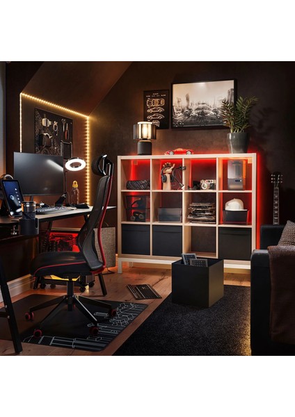 Kallax Açık Raf Ünitesi Ağartılmış Meşe Görünümlü Beyaz 147 x 129 cm indirimleri