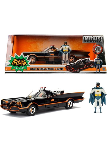 9398259314R00 Batman 1966 Classic Batmobile 1 24 Kız Erkek Çocuk Oyuncak Eğitici Oyuncaklar
