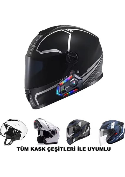 Y20 Max Su Geçirmez Kask 2 Li Bağlantılı Rgb Intercom fırsatları