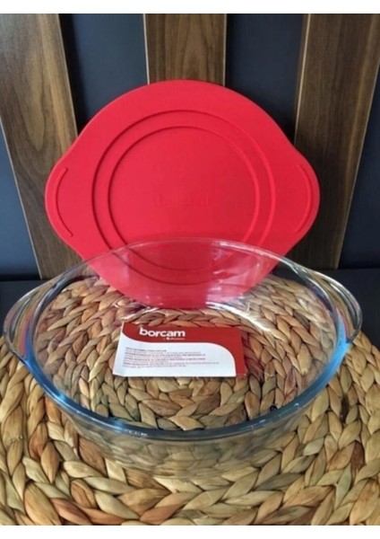 Küçük Borcam Tencere Silikon Kapaklı Mikrodalga Bor Cam Tencere 840CC Tekli Borcam Tencere