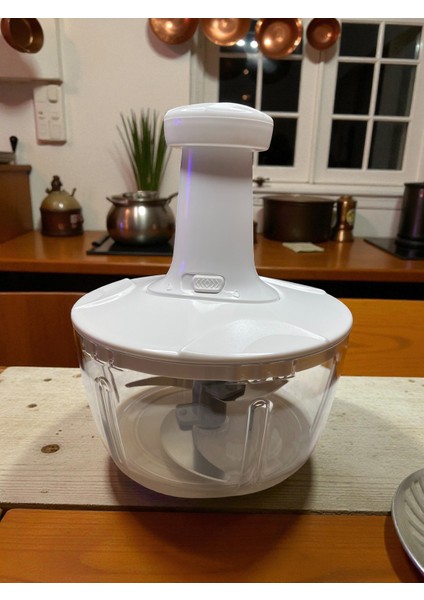 Hediyeli Manuel Rondo – 18 cm Geniş Hazneli Sebze & Meyve Doğrayıcı + Soyma Bıçağı | El Rondosu, Pratik Mutfak Yardımcısı