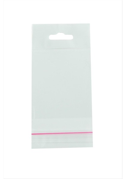 6*15 Yapışkanlı 1000 Adet Askılı Şeffaf Poşet