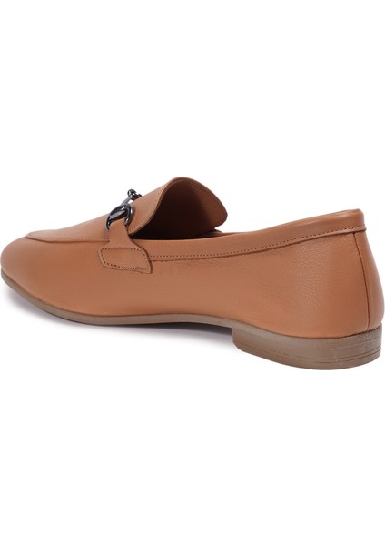 Taba Loafer Hakiki Deri Kadın Ayakkabı modelleri