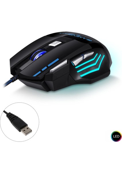 Gm-02 Kablolu Oyuncu Mouse 2400 Dpi Ledli