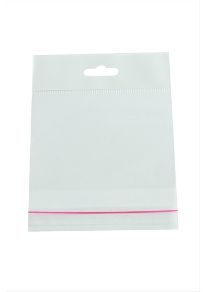 8*17 Yapışkanlı Sedefli 1000 Adet Askılı Şeffaf Poşet