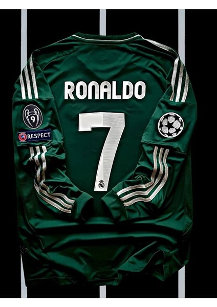 Real Madrid 2012-2013 Ronaldo Alternatif Yeşil Forma Uzun Kollu