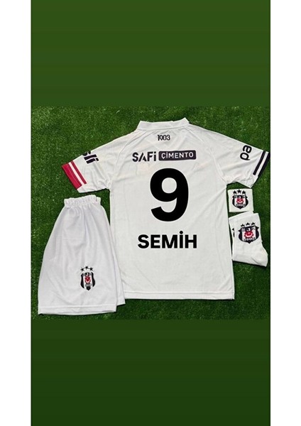 Beşiktâş' 2026 Semih Kılıçsoy Yeni Sezon Deplasman Beyaz Çocuk Forması 4'lü Set